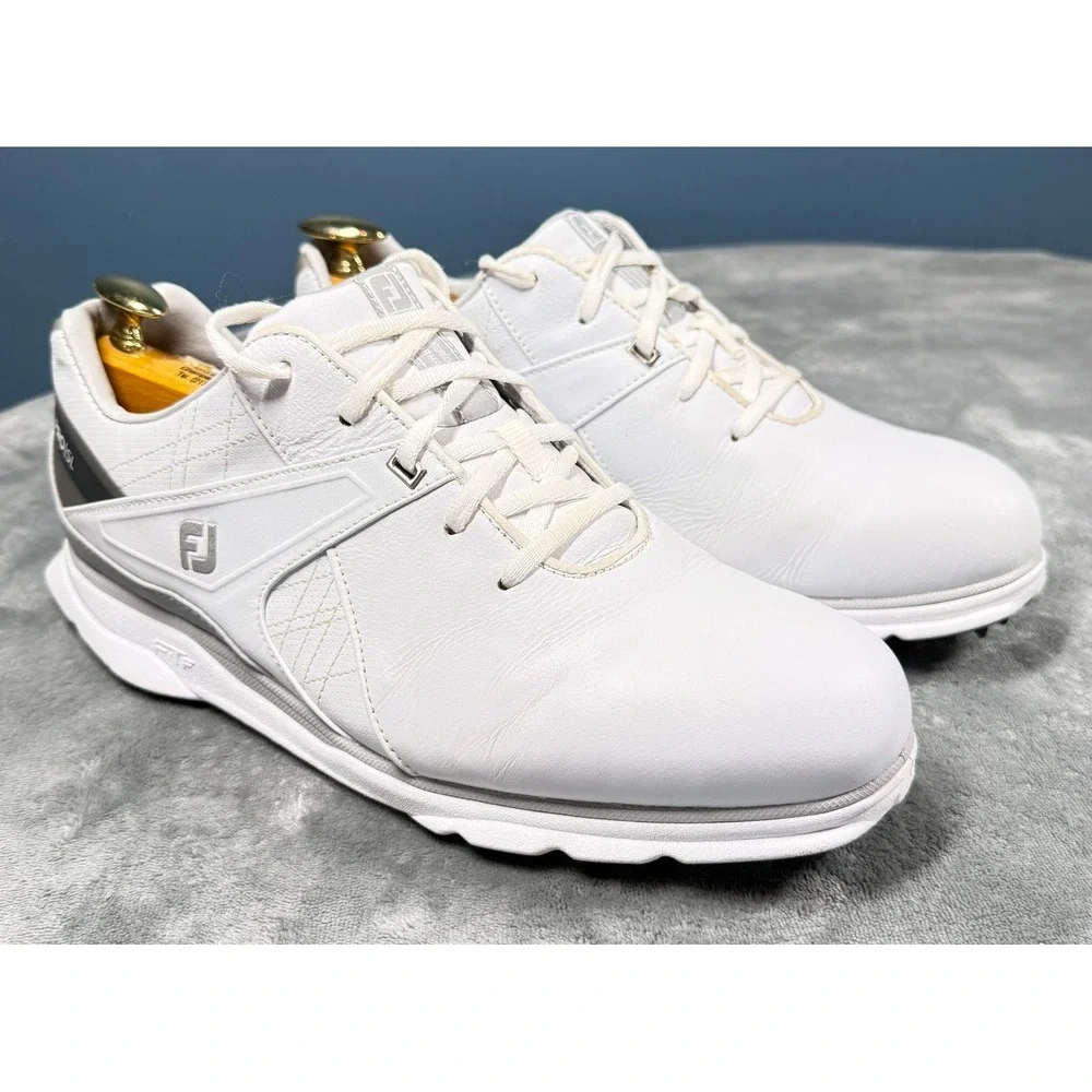 FootJoy Pro SL Golf Shoes Mens 10.5 W White Spikeless Leather Waterproof